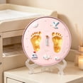 thumbnail image 6 of Newborn Hand Foot Print Kit DIY Souvenir Keepsake Inkless for Handprint Gift for Full 100 Days One Year Old B, 6 of 8