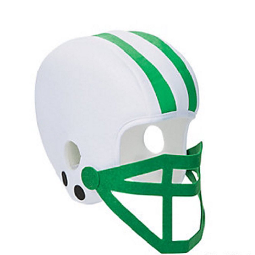 White And Green Foam Football Helmet White And Green Foam Football Helmet Team