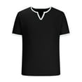 thumbnail image 3 of Aofany Men's Vintage Short Sleeve T-shirt V Neck Slim Men Blouse Running Gym Athletic Tops, 3 of 4
