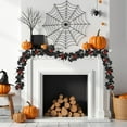 thumbnail image 4 of Moocorvic Artificial Maple Leaves Garland, 5.9 FT Halloween Decorations Indoor Garland for Home Party Mantle Backdrop Wall Decor(Black), 4 of 7