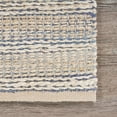 thumbnail image 4 of LR Home Blessy Fria Blue & Natural Farmhouse Striped Jute Blend Area Rug, 7'9" x 9'9", 4 of 9