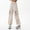 *Khaki, variant on ClodeEU Women's Lightweight Cargo Pants, Wide Leg Drawstring Elastic Waist Loose Fit Pants Khaki,Womens Plus M