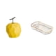 thumbnail image 1 of Figura de arte de , escultura de fruta, bandeja rectangular para servir, bandeja de almacenamiento decorativa, forma geométrica única,, 1 of 8