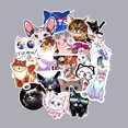 thumbnail image 3 of Paquete de 50 pegatinas de gato para portátil, impermeables, pegatinas de gato Kawaii, pegatinas de gato de dibujos animados para botellas de agua, calcomanías para adultos y adolescentes Brillar Juguete, 3 of 4