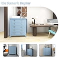 thumbnail image 5 of HIUU Tall Chest of Drawers for Bedroom,Blue 6 Drawer Dresser,Retro Dressers & chests of drawers with Shell Handles, 5 of 10