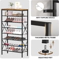 thumbnail image 5 of 8 Tiers Tall Shoe Rack Organizer, Large Capacity Shoe Rack Holds 32 Pairs of Shoes, Durable and Stable, Adjustable Metal Shelf Stackable Shoe Shelf for Entryway, Hallway, Living Room, Closet, 5 of 5