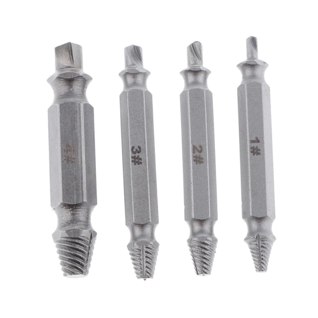 4x 3-12mm Extractor De Tornillos Guía De Brocas Herramientas Para Quitar Pernos Zulema Extractor de tornillo dañado
