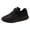 Black, variant on Women's Solid Color Knit Walking Shoes Lightweight Soft Sole Casual Sneakers Breathable Comfortable Everyday Athletic,Size:8