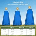 thumbnail image 2 of Pop Up Shower Tent for Camping Portable Instant Changing Shelter with Ventilation Window and Carry Bag Privacy Dressing Room Bathroom Toilet for Beach and Outdoor Use Blue Spacious 6 Feet 3..., 2 of 6