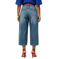 thumbnail image 3 of Textilo Floral Barrel Jeans for Women Wide Leg High Waisted Denim Pant with Pockets Cropped Pants Loose Casual Baggy Trendy Clothes,Red L, 3 of 5