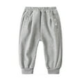 thumbnail image 2 of JTieaclothes Toddler Child Kids Baby Boys Girls Patchwork Fashion Solid Thick Warm Sport Pants,Boys Pants Sizes 4-5 Years, 2 of 6