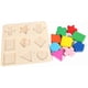 thumbnail image 3 of Juguetes educativos para niños, rompecabezas geométricos de madera que fomentan la inteligencia, rompecabezas de aprendizaje de madera de colores brillantes, regalo para bebés en edad preescolar (A), 3 of 5