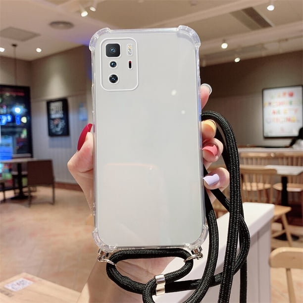 Funda de teléfono de silicona con cordón para Xiaomi Redmi Note, cubierta de cuerda de collar ultrafina, 12, 11, 10 S, 9, 8, Mi 13, 11 T Lite Pro Fivean unisex