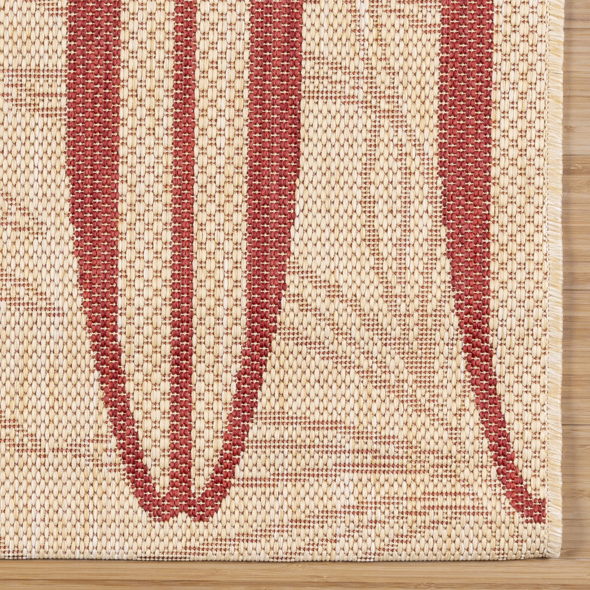 Disney Outdoor Surfboard Coastal Graphic Sand/Red Area Rug, 9x13