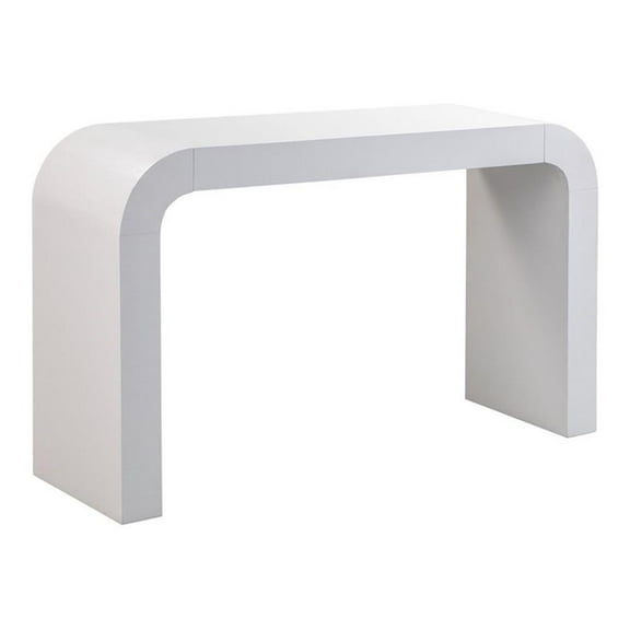 Pemberly Row 31.9"H Modern Acacia Wood Console Table in White