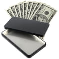 thumbnail image 5 of 4Pcs Metal Cash Box with Lid Rectangular Currency Tray Money Holder Small Metal Dollar Bill Storage Tin Box for Cash Coin Jewelry Stamps Organizer, Black, 5 of 7
