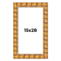 15x28 Frame Beige Real Wood Picture Frame Width 3 inches | Interior Frame Depth 0.5 inches |