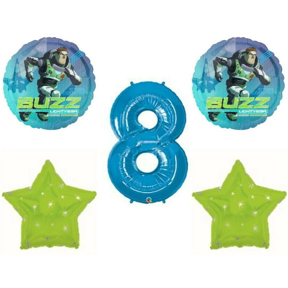 Buzz Lightyear 8th Eighth Happy Birthday Party Balloons Decorations Supplies Star Command