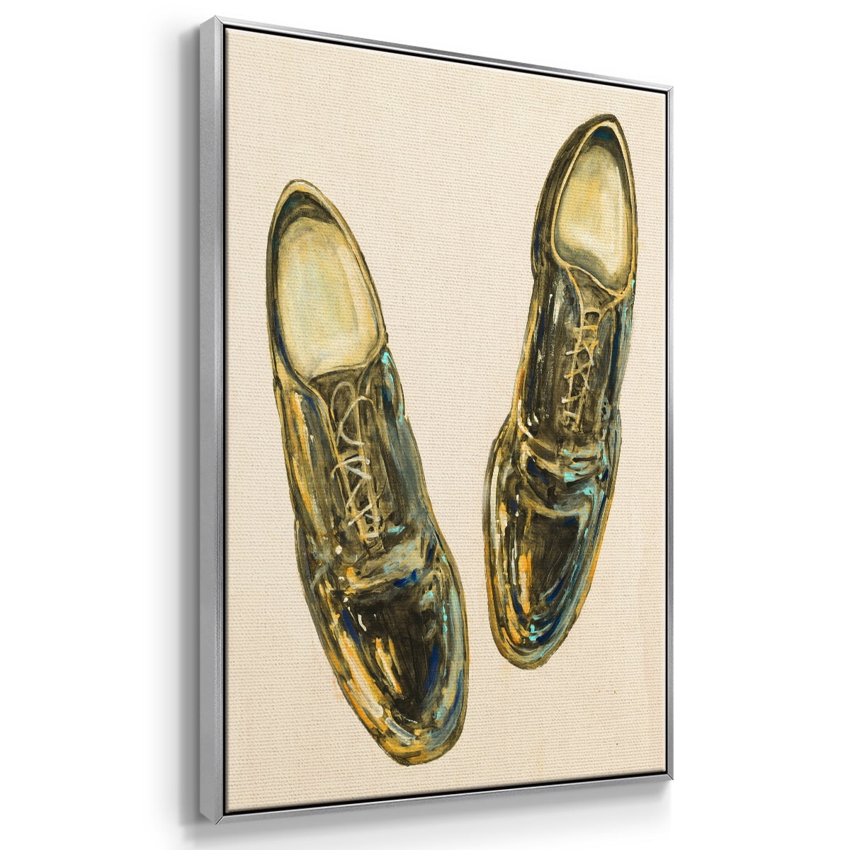 The Shoe Fits I V1 Framed Premium Gallery Wrapped Canvas - Ready to Hang - 17 x 25 - Silver Floating Frame
