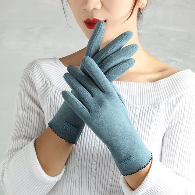 Bowake Gants pour Femmes Doux Confortables Gants à Écran Tactile pour Voyage, Cyclisme, Course