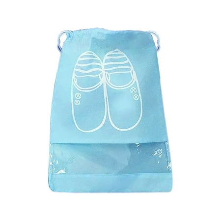 

Sorrowso Non-Woven Drawstring Shoe Storage Bag Dustproof Waterproof Portable