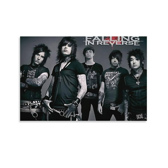 Poster Falling In Reverse Art Rocker Room Aesthetic Poster Print Art Wall Painting Canvas Posters Gifts Modern Bedroom Decor 16x24inch(40x60cm)