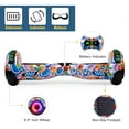 thumbnail image 5 of CBD 6.5" Two-Wheel Self Balancing Hoverboard with Bluetooth and LED Lights, Multicolor, 5 of 6