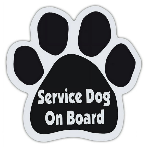 Dog Paw Shaped Magnets: Service Dog On Board | Dogs, Gifts, Cars, Trucks
