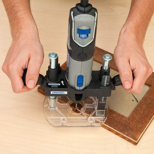 Dremel 335-01 Rotary Tool Plunge Router Attachment, Compact & Lightweight  for Light-Duty Routing Projects, Perfect for Woodworking & Inlay Work,  Black