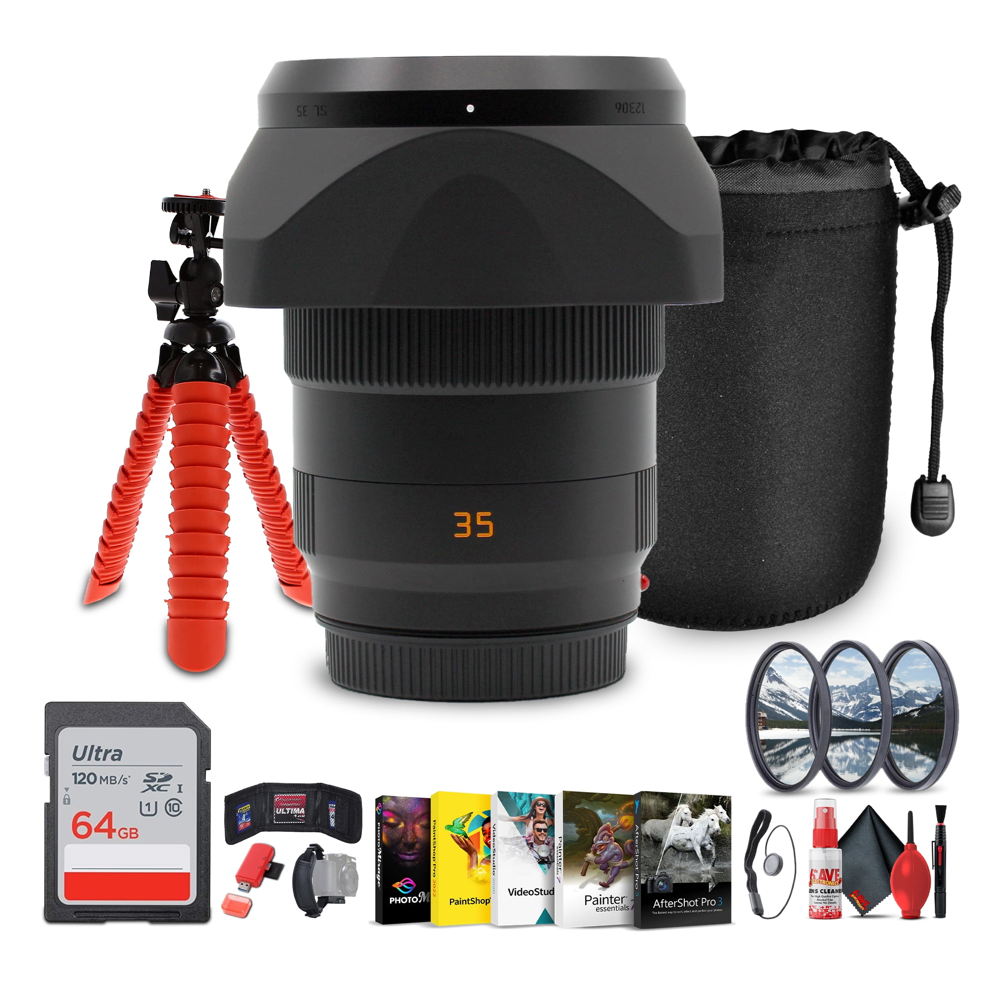 Canon DSLR Accessory Kit: 58mm Bundle for EOS Rebel with 32GB Card