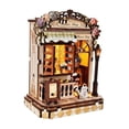thumbnail image 4 of Kit de casa de muñecas en miniatura para armar, decoración de escritorio, artesanías de madera, juguetes, decoración, manualidades. Florería, 4 of 9