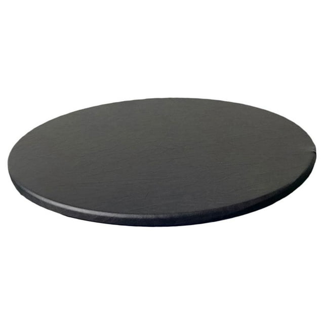 Mantel redondo con bordes elásticos de 100 cm, lavable, para comedor negro