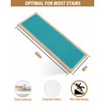 thumbnail image 5 of Teal Stair Treads for Wooden Steps Indoor Runner Rug Carpet, Turquoise Pure Teal 10 Pieces Peel and Stick Staircase Step Treads Covers Washable Throw Door Mats, 30"x8", 5 of 5