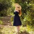 thumbnail image 3 of Sombrero de paja de verano para mujer, estilo europeo y americano, parte superior plana, ala grande, correa, sombrero de paja, moda, escenario, parte superior poco profunda, sombrero de paja para, 3 of 5