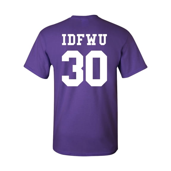 IDFWU Jersey Adult Back Print T-Shirt Tee