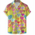 thumbnail image 3 of Camisa con estampado geométrico 3D vintage para hombre, blusa de manga corta con gráficos artísticos, camisas hawaianas con botones, blusa informal de verano con solapa suelta, 3 of 5