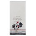 thumbnail image 4 of Farmers Market Kitchen Towel - Potholder Bundle, 2 Gray Striped Heavyweight Kitchen Towels with Embroidered Roosters and Matching Pocket PotHolder, 4 of 4