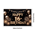 thumbnail image 3 of Yatrandify Decorative Design Happy Birthday Banner Glittery Letters Balloon Decoration for Birthday Party Celebration Event, 3 of 7