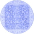 thumbnail image 1 of Ahgly Company Machine Washable Indoor Round Oriental Blue Traditional Area Rugs, 8' Round, 1 of 4