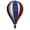 Patriot Sparkler, variant on In the Breeze 0972 — Fiesta 6-Panel Fabric Hot Air Balloon — Colorful, Vibrant Hanging Outdoor Wind Spinner