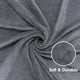 thumbnail image 5 of Toalla de baño JML de microfibra, 30 x 60 cm, 2 unidades, color gris, para adultos, 5 of 9