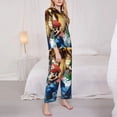 thumbnail image 3 of Saiise Mario Bf Print Women Soft Pama Sets,Long Sleeve Sleepwear Button Up 2-Piece Pjs Lounge Sets-Medium, 3 of 8