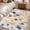 Beige, variant on 2x3 Door Mat Rug, Blue Floral Non-Skid Rubber Backing Large Rectangle Rugs - Living Room Bedroom Home Office, Yellow Flower Butterflies Country Plant Indoor Floor Mat Carpets Washable Rug