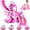 Pink, variant on Marstone Toddler Toys for 1 2 Year Old: Educational Elephant Slide with 4 Push & Pull Animal Car Toys for Baby 12-18 Months First Gifts for Kids