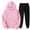 Pink, variant on USSUMA 2025 Womens pant, 2PCS Outfits Men's And Women's Sports Tracksuits Long Sleeve Pullover Hoodies Sweatshirt And Sweatpants Fall Winter Suit on Navy XXL