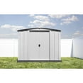 thumbnail image 3 of Arrow Classic 8 x 6 x 6 ft Flute Grey Steel Storage Shed, 3 of 19