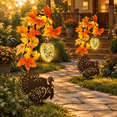 Rusty-turkey Metal Solar Pathway Garden Stake Fall Outdoor Decor ...