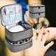 thumbnail image 5 of Organizador de bolsa de almacenamiento de uñas Desmontable 30 Caja de almacenamiento con forro de rejilla Neceser Gris Zulema Estuche de transporte de esmalte de uñas, 5 of 8