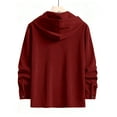 thumbnail image 4 of Gytharion Corduroy Sweatshirts for Men Lightweight Casual Long Sleeve Drawstring Hoodies Fall Loose Comfy Button Down Hooded Jackets, 4 of 8