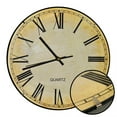 thumbnail image 1 of Hauz - Round Wall Clock, 12" Diameter, Quartz Precision, Brown, 1 of 2